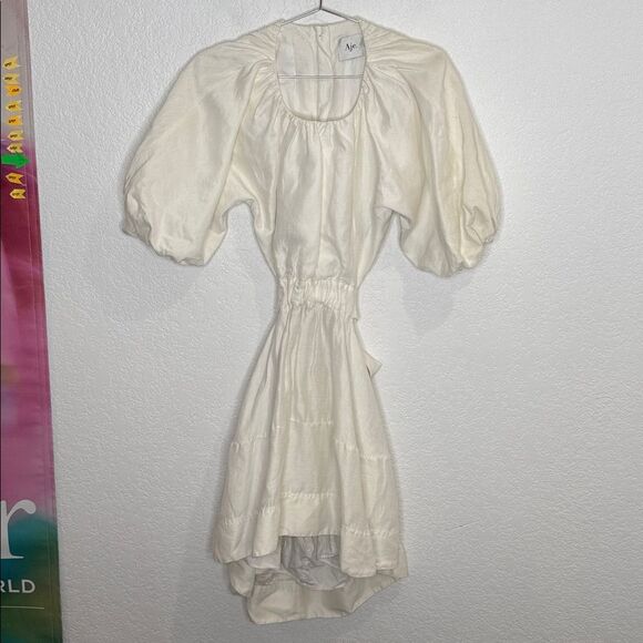 New AJE Mimosa Cutout Linen:Silk Mini White Dress Small - Picture 2 of 14